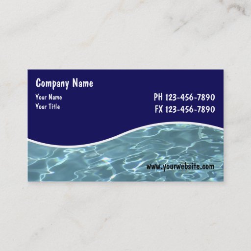 Customizable Pool Service Cards Business Card Template