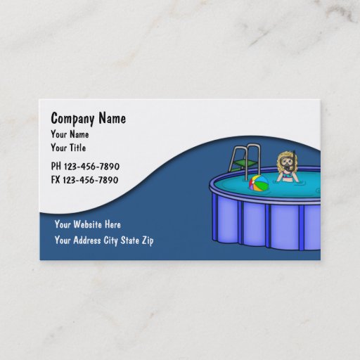 Customizable Pool Service Cards Business Card Template