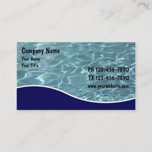 Pool Service Cards Business Card Template