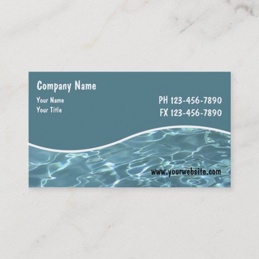 Customizable Pool Service Cards Business Card Templates