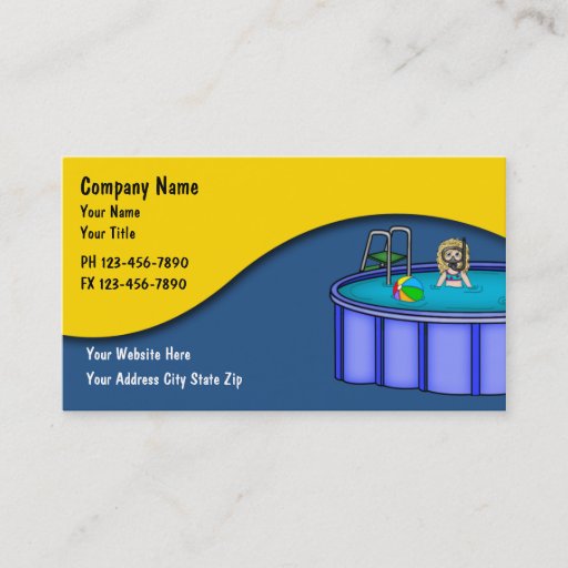 Customizable Pool Service Cards Business Card Template