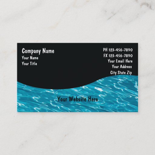 Customizable Pool Service Cards Business Card