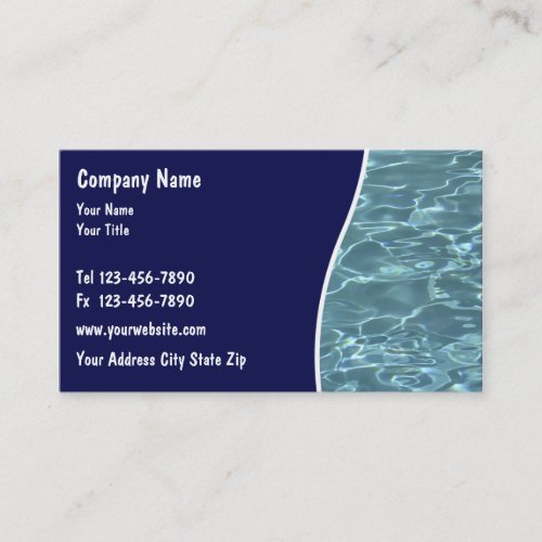 Pool Service Cards Business Card Template