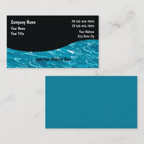 Pool Service Cards_5 Business Card Templates