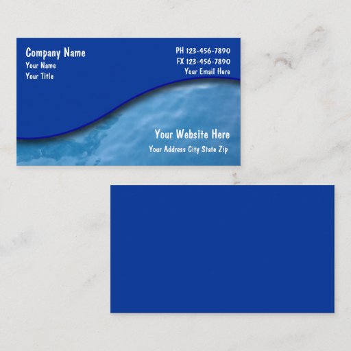 Customizable Pool Service Cards Business Card Templates