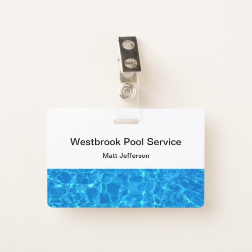 Pool Service Employee ID Badges