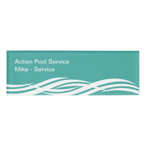 Pool Service Modern Staff Name Tags