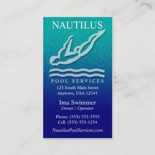 Pool Services Business Cards