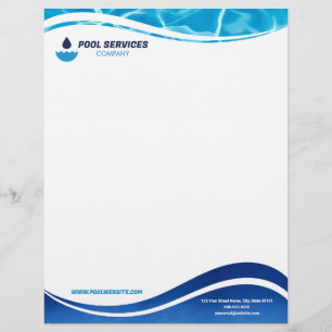 Pool Services Company Letterhead Swimming Pools