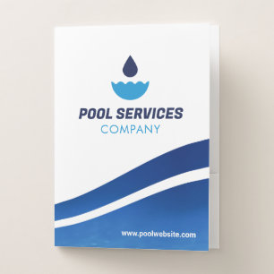 Pool Services Company Presentation Pocket Folder