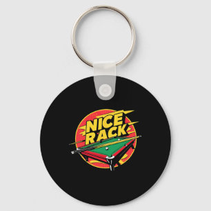 Pool Shark Billiards Nice Rack Funny Puns 8 Ball B Keychain