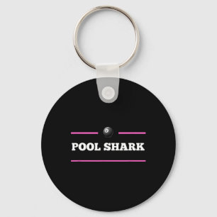 Pool Shark Billiards Womens Mens Youth Keychain