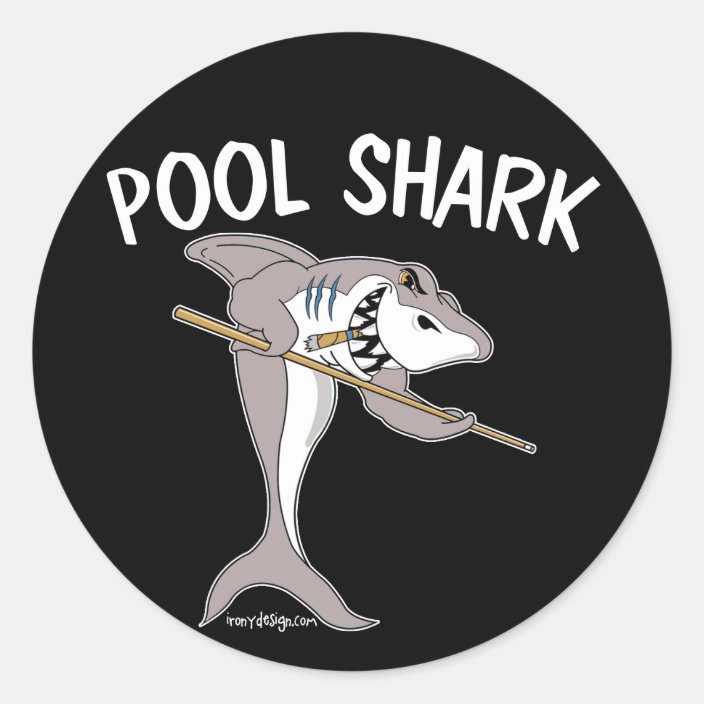 Pool Shark Classic Round Sticker | Zazzle.com