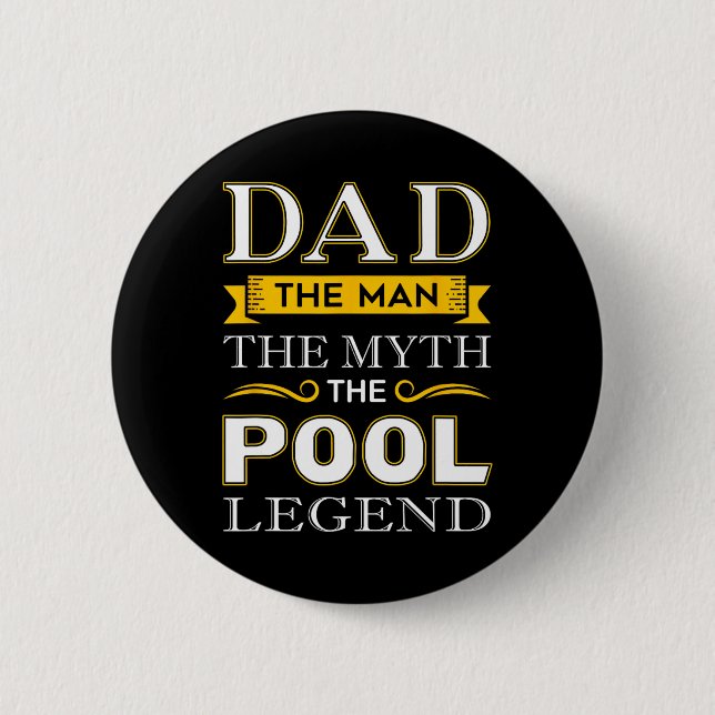 Pool Shark Dad Gifts For Billiards Dads  Button (Front)