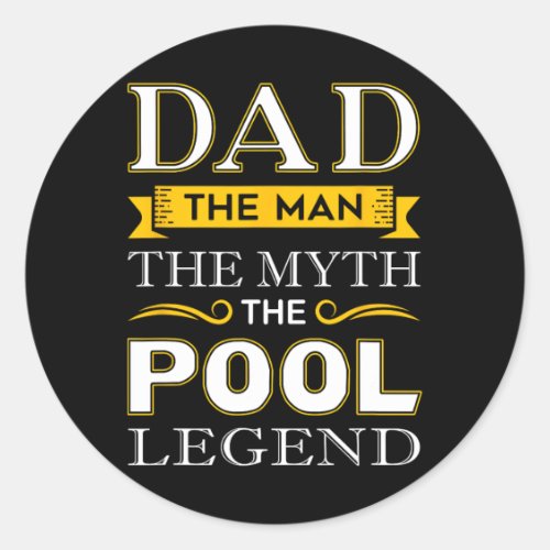 Pool Shark Dad Gifts For Billiards Dads  Classic Round Sticker