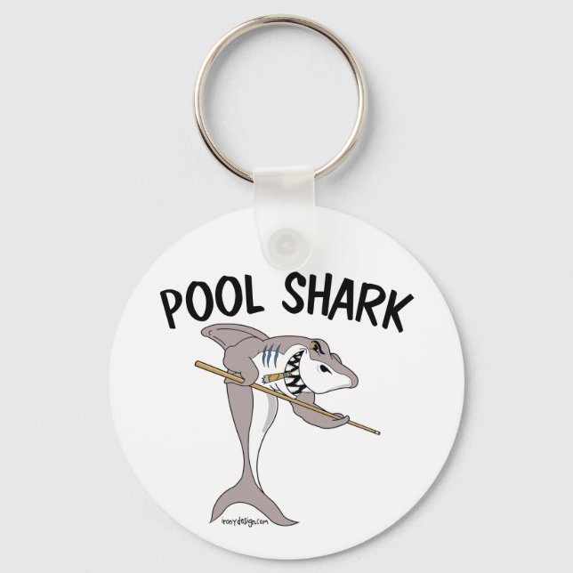 Pool Shark Design Keychain (Front)