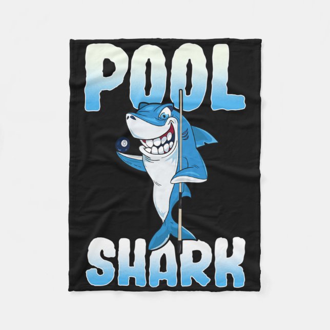 Pool Shark Funny Pool Billiards Player  Fleece Blanket (Front)
