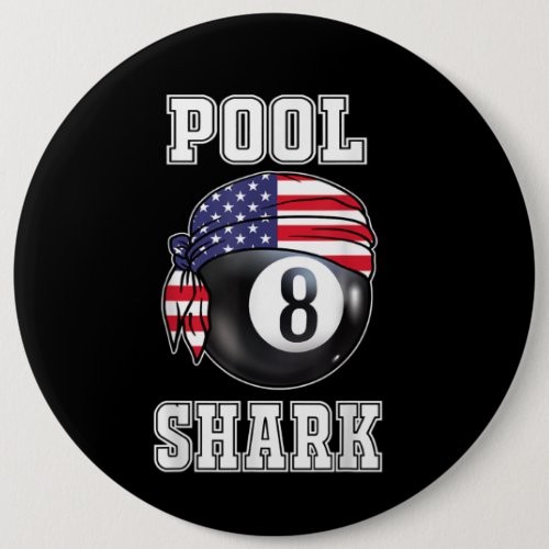 Pool Shark Jersey Cool Gift Top Bar Billiards Button