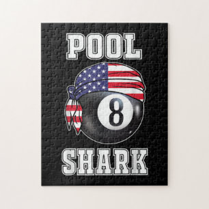 Pool Shark Jersey Cool Gift Top Bar Billiards Jigsaw Puzzle