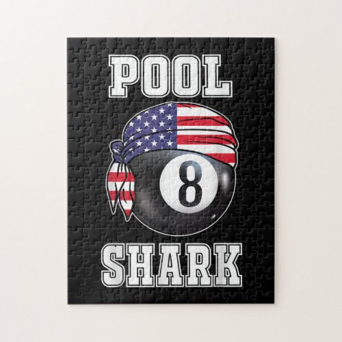 Pool Shark Jersey Cool Gift Top Bar Billiards Jigsaw Puzzle