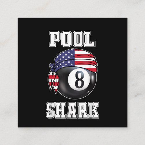 Pool Shark Jersey Cool Gift Top Bar Billiards Square Business Card