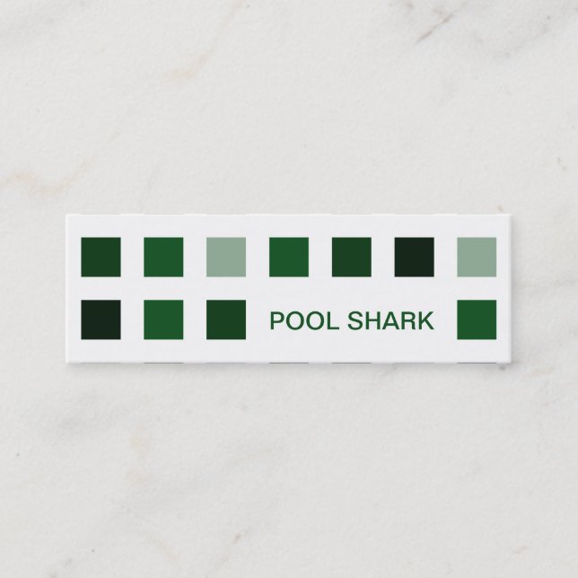 POOL SHARK (mod squares) Mini Business Card (Front)