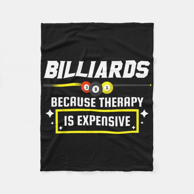 Pool Shark Pool Player Billiards Billiards Because Fleece Blanket (Front)