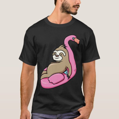 Pool Side Beach Top Cute Sloth Relaxing In Pool Dr