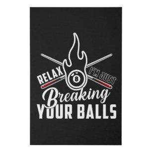 Pool Snooker 8 Ball Billiard Billiards Funny Gift Faux Canvas Print