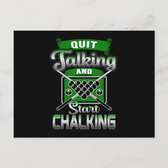 Pool Snooker Billiard 8 Ball Billiards Funny Gift Postcard (Front)