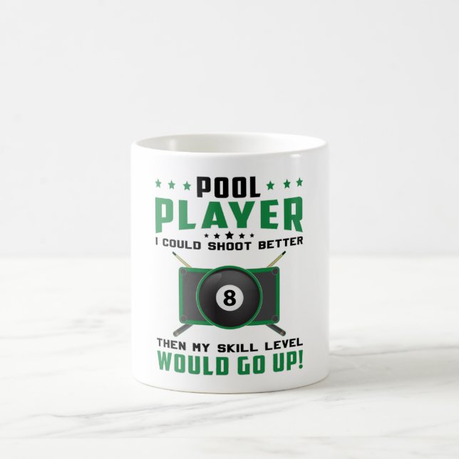 Pool Snooker Billiard 8 Ball Billiards Gift Idea Coffee Mug (Center)