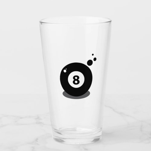 Pool sport game eight ball 8  glass