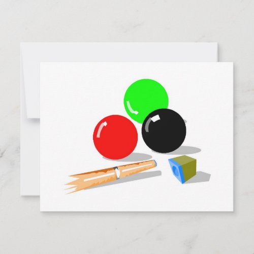 Pool Stick and Balls Custom Invite