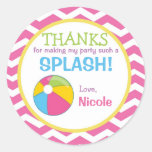 Pool Sticker / Pool Favor Tag / Pool Gift Tag at Zazzle