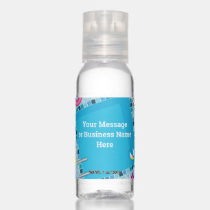 Pool Swimming Business Name Logo Message Hand Sanitizer