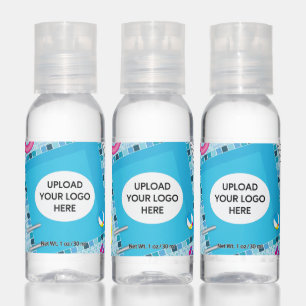 Pool Swimming Business Name Logo Message Hand Sanitizer