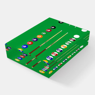 Pool Table and Balls Paperweight