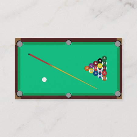 Pool Table Business Card