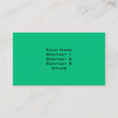 Pool Table Business Card (Back)