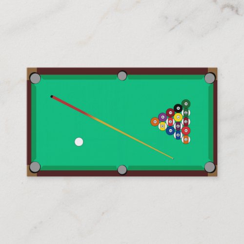 Pool Table Business Card Templates