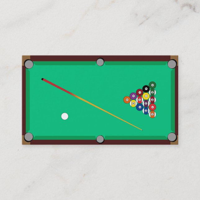 Pool Table Business Card (Front)