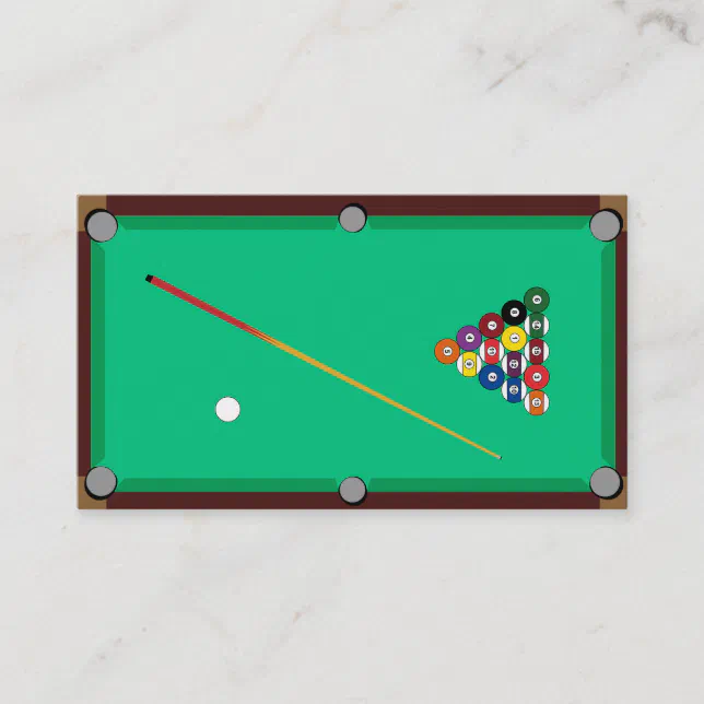 Pool Table Business Card Zazzle