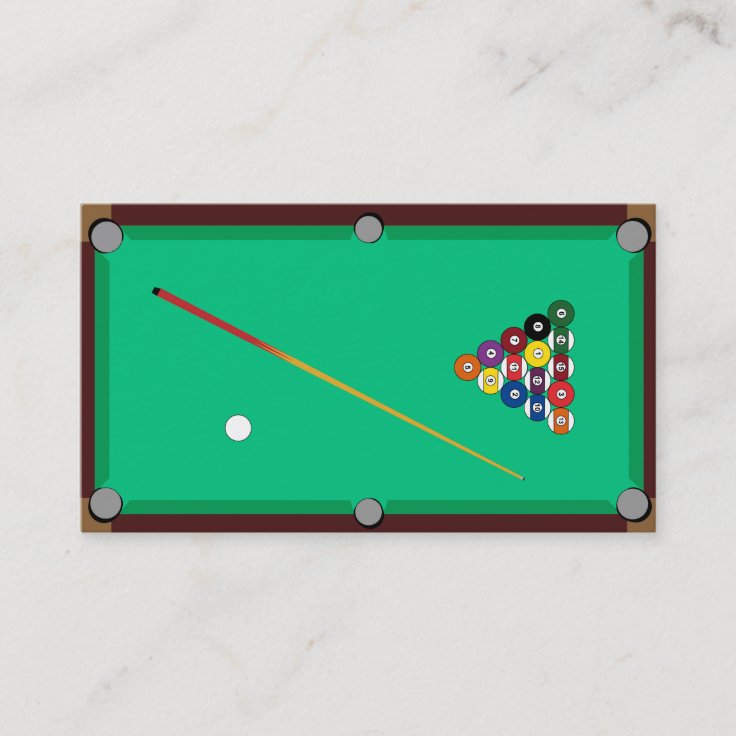 Pool Table Business Card Zazzle