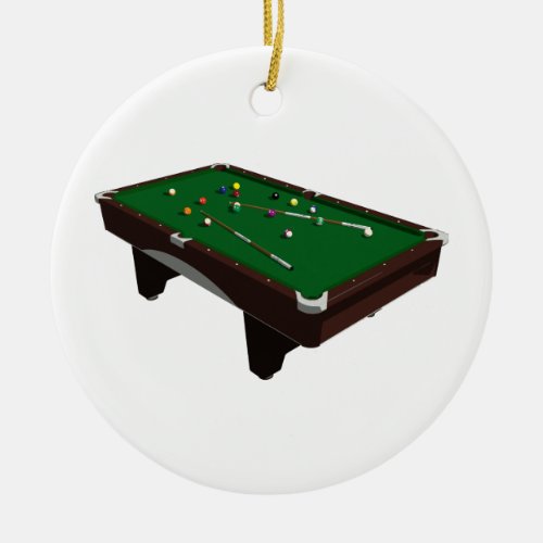 Pool Table Ceramic Ornament