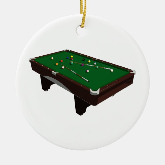 Pool Table Ceramic Ornament (Front)