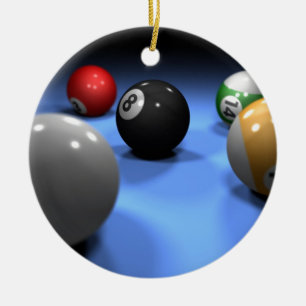 Pool Table Ceramic Ornament