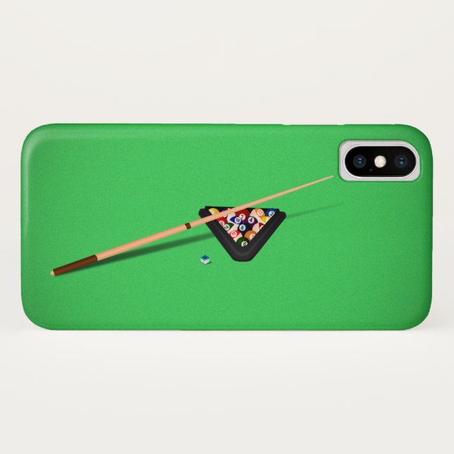 Pool Table Cue Stick and Balls Case-Mate iPhone Case (Back (Horizontal))