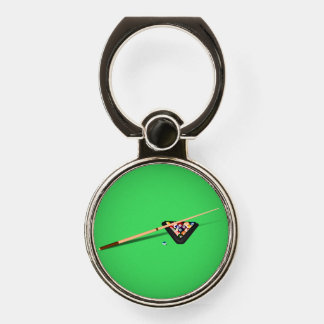 Pool Table Cue Stick and Balls Phone Ring Stand