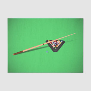 Pool Table Cue Stick and Balls Tissue Paper