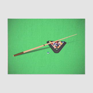 Pool Table Cue Stick and Balls Tissue Paper